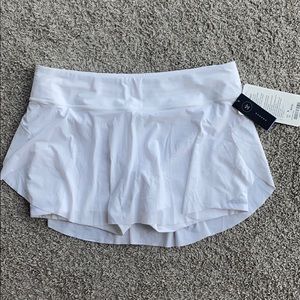 NWT Lululemon White Quick Pace Skirt